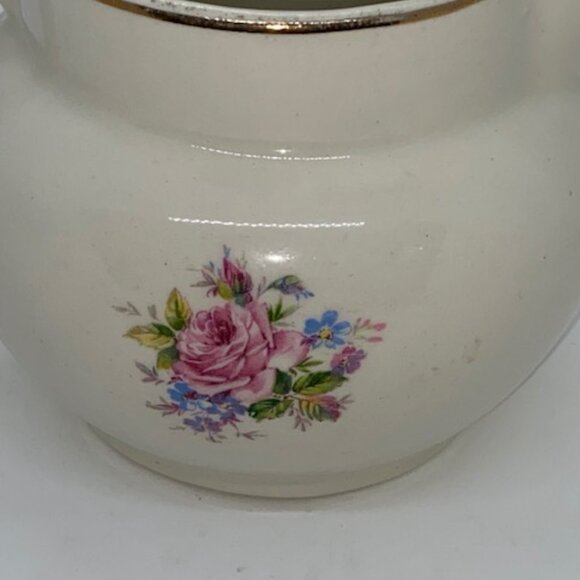 Vintage Rare Arthur Wood Ceramic Rose Design Pitcher - Picture 4 of 5